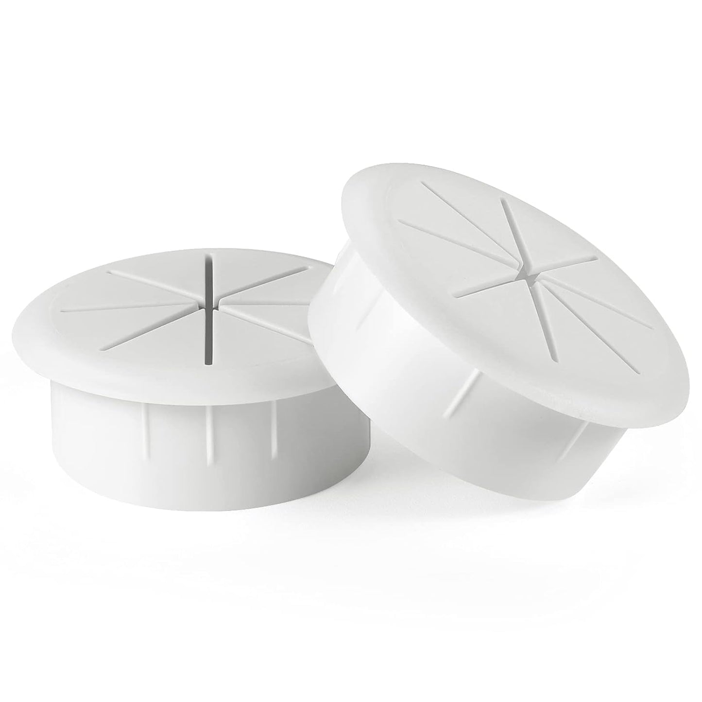 HYCC 2 Pack 2 Inch Flexible Desk Grommet,Organize Wires and Cables on Office Equipment, Computer Components, Entertainment Systems Effectively - Color: White
