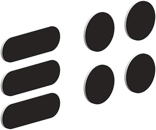 Camera Blocker for Phone & Laptop - 7-Piece, Black - Nano Suction Reusable Slide Covers & Camera Privacy Slider Dots & Bars