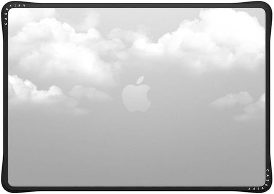 CASETiFY Impact MacBook Air 15" (M2-M4) Case [Cushioned Impact Corners/Scratch-Resistant/Anti-Slip Grip] - Clouds Clear Case - Clear Black