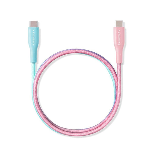 CASETiFY Powerthru USB-C to USB-C Cable (1m/3.3ft) - Cotton Candy