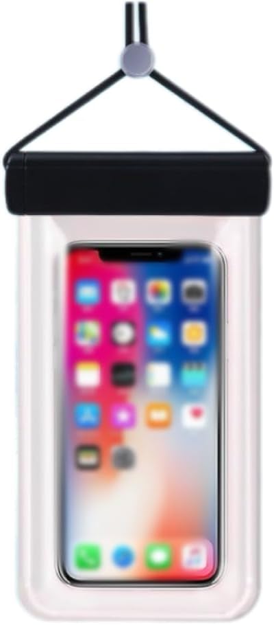 1PCS Waterproof Phone Case - Universal Fit for iPhone 14/13/12 & Android Phones - Submersible Up to 100ft for Kayaking, Fishing, Rain,etc.(Black/White/Pink) (Black)