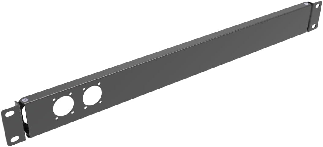 1U Hinged Rack Panel 2D XLR HDMI Audio Rack Mount Panel for 19 inches Rack Mount (2D)