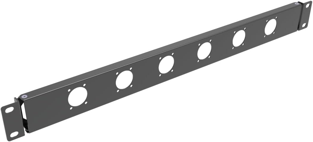 1U Hinged Rack Panel 6D XLR HDMI Audio Rack Mount Panel for 19 inches Rack Mount (6D)