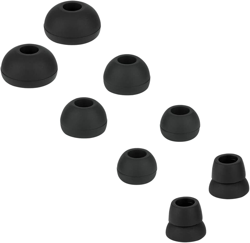 4 Pairs Silicone Earbud Tips Replacement Eartips Earbuds Cap Eartips Tips Compatible with Powerbeats 1/2/3 Wireless Beats by Dre Headphones (Black)