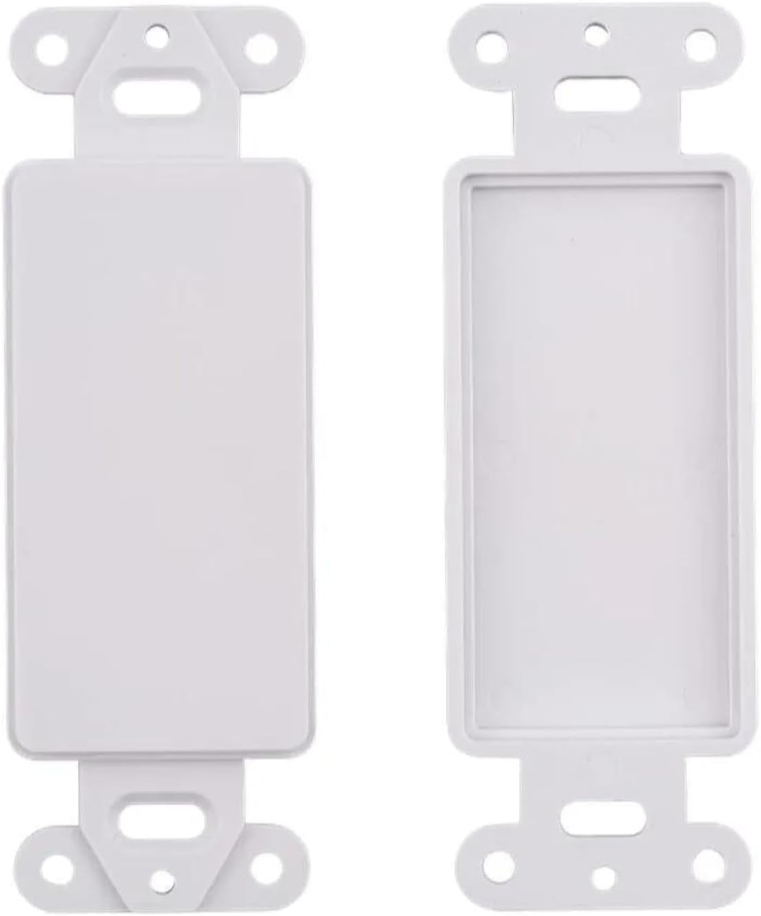 10 Pack Decorative Wall Plate for Keystone, Ethernet, HDMI, Coaxial & More, White Cover, Blank, Ideal for Home & Office Installations (Blank)