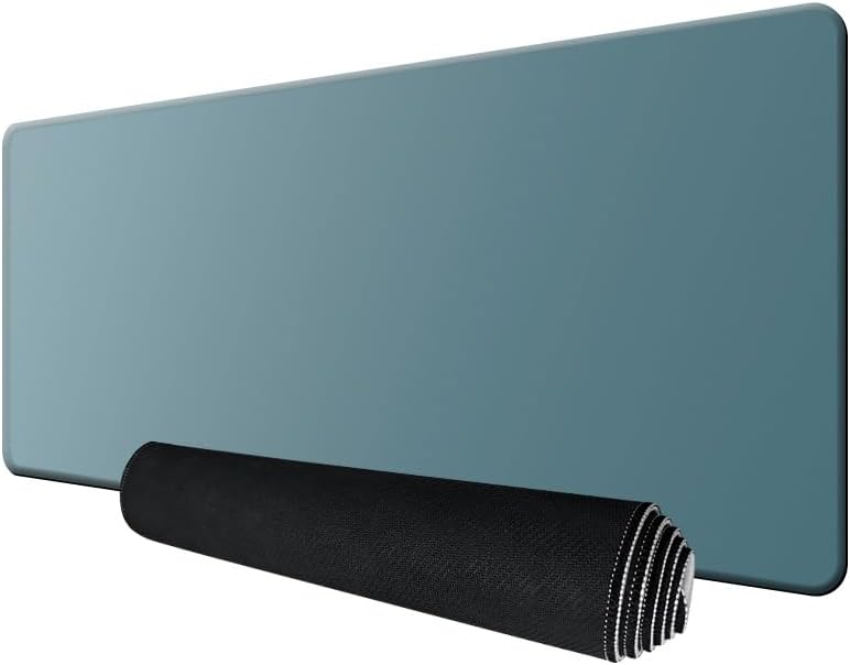 Galdas Gaming Mouse Pad XXL XL Large Long Extended Big Mousepad Non-Slip Rubber Keyboard Mouse Pad with Stitched Edges for Laptop Home Office (31.5x11.8x0.08 Inch) -Blue Grey