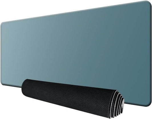 Galdas Gaming Mouse Pad XXL XL Large Long Extended Big Mousepad Non-Slip Rubber Keyboard Mouse Pad with Stitched Edges for Laptop Home Office (31.5x11.8x0.08 Inch) -Blue Grey