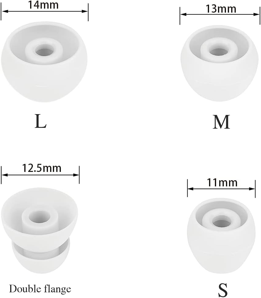 Earbud Tips Replacement Earbud Tips Earbud Replacement Tips Headphones Replacement Ear Pads Ear Tips for Earbuds Compatible with Powerbeats Pro Beats Wireless Earphone Headphones 4 Pairs (Light Grey)