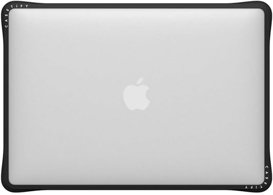 CASETiFY Impact MacBook Air 13" (M1/Intel) Case [Cushioned Impact Corners/Scratch-Resistant/Anti-Slip Grip] - Clear Black