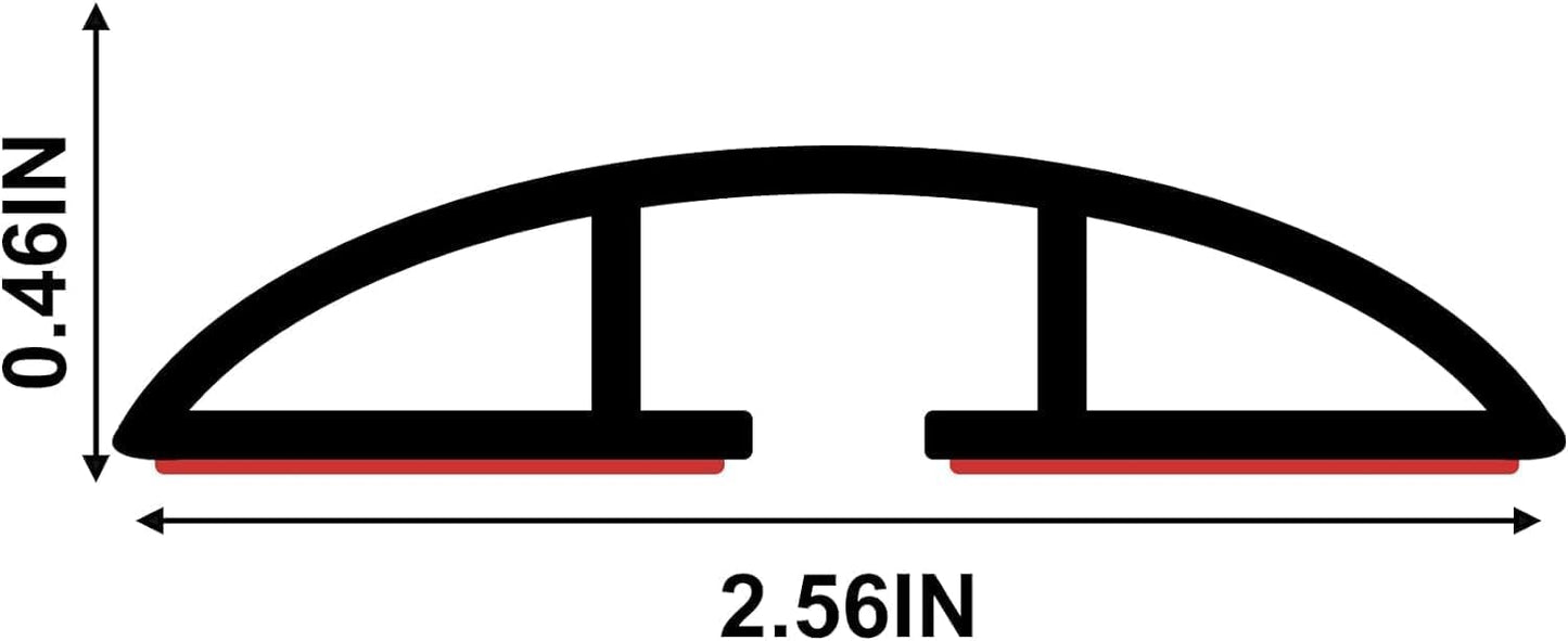 6.5Ft Floor Cord Cover Gray Silicone Cable Protector Easy to Install Wire Organizer and Hider for Home, Office, Garage (Gray-2m)