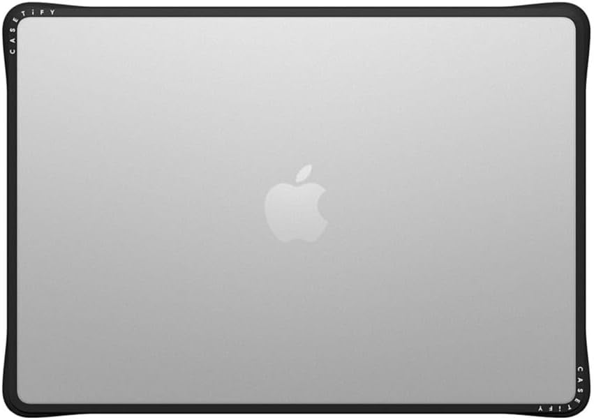 CASETiFY Impact MacBook Air 15" (M2-M4) Case [Cushioned Impact Corners/Scratch-Resistant/Anti-Slip Grip] - Clear Black