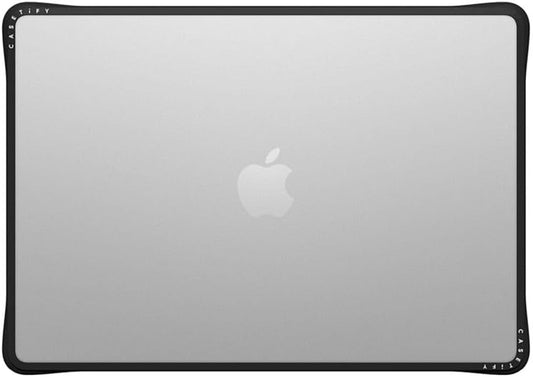 CASETiFY Impact MacBook Air 15" (M2-M4) Case [Cushioned Impact Corners/Scratch-Resistant/Anti-Slip Grip] - Clear Black