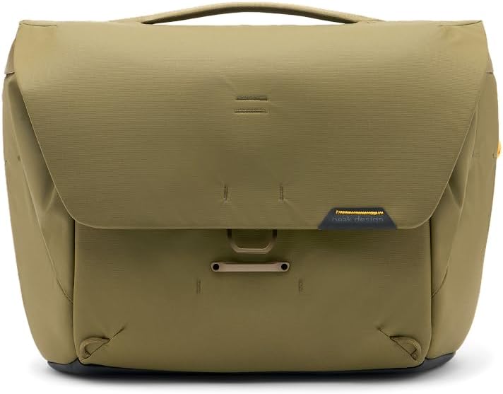 Peak Design Everyday Messenger V3 13L, Kelp, Weatherproof Camera and Work Bag with Laptop Sleeve, Expandable, MagLatch Closure, FlexFold Dividers, Fits 13" Laptop, Messenger Bag for Men and Women
