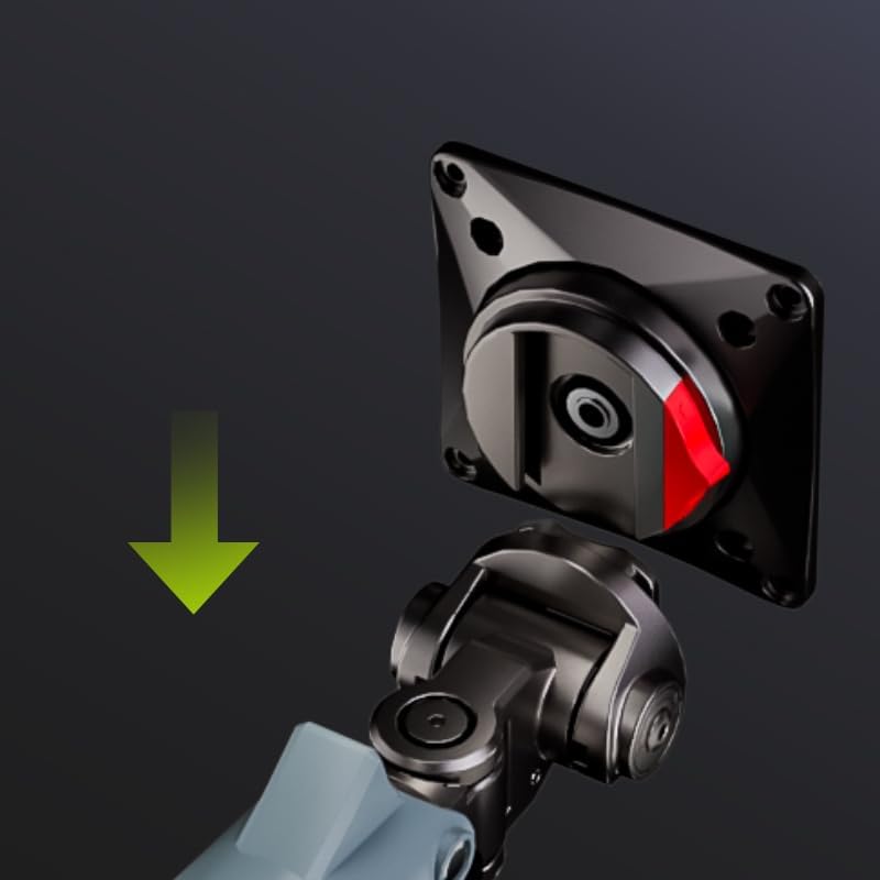 Gaming Monitor Arm for Flat/Ultrawide/Curved Monitors 32 to 60 inch, Heavy Duty Monitor Stand Load up to 20 kg, VESA 75/100 mm Mount (Lake Blue)