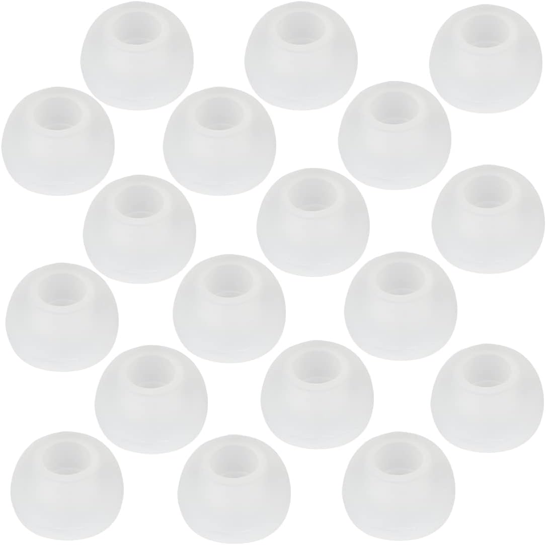 9 Pairs White Earbud Tips,Replacement Headphone Covers, Soft Rubber Tips Compatible with Powerbeats 2/3 LG Samsung Earbuds
