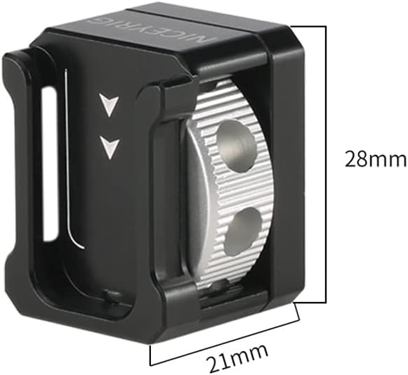 NICEYRIG Cold Shoe Adapter for ARRI Mount, Thumbscrew Easy Mounting Cold Shoe Base for Camera Cage Rig, DSLR Top Handle, Cheeseplate - 500