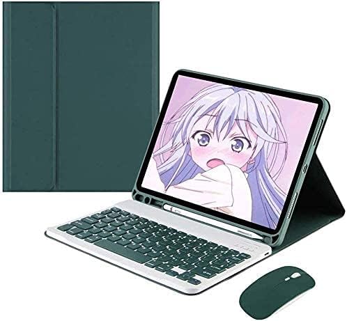 AnMengXinLing Keyboard Case for iPad 11th(A16)/iPad 10th Generation 2022 with Mouse Detachable Wireless Bluetooth Keyboard Pencil Holder Slim Leather Cover for iPad11/iPad10, Teal