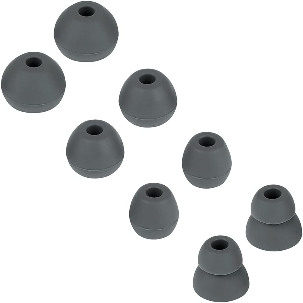 Earbud Tips Earbud Replacement Tips Replacement Earbud Tips Earbud Covers Replacement Ear Pads Earbud Rubber Tips Ear Tips for Powerbeats Pro Beats Wireless Earphone Headphones 4 Pairs (Dark Gray)