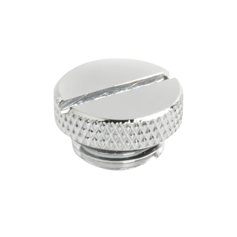 Dracaena.io 6 Pack G1/4" Thread, Thin Water Stop Plug Fitting with Coin Slot for Computer Water Cooling System, Durable Brass/Copper Material, Silver