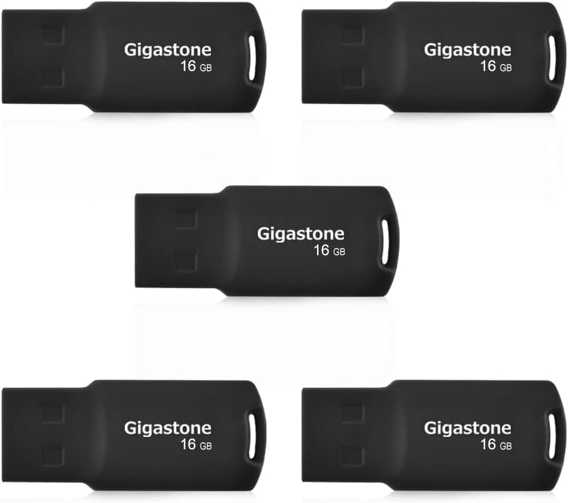 GIGASTONE V70 16GB 5-Pack USB 2.0 Flash Drive Thumb Drive Memory Stick Pen Drive Capless Design Pen Drive