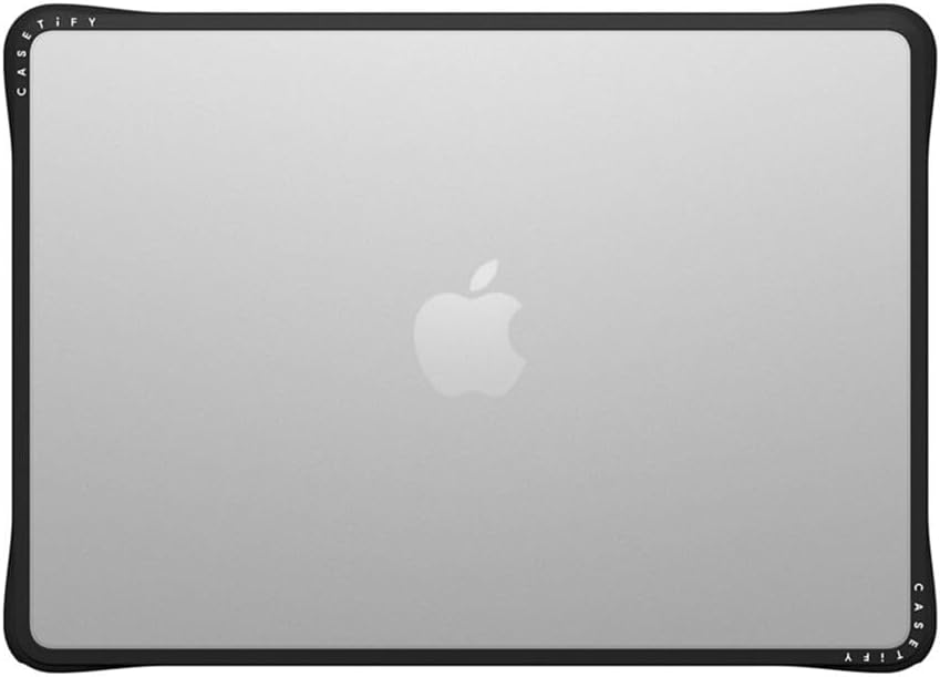CASETiFY Impact MacBook Air 13.6" (M2-M4) Case [Cushioned Impact Corners/Scratch-Resistant/Anti-Slip Grip] - Clear Black