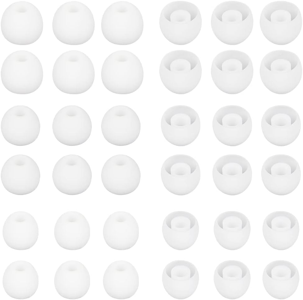 18 Pairs Silicone Ear Tips Replacement Earbud Tips for in- Ear Headphones Ear Covers (Inner Hole from 3.8mm-5.5mm Earphones) Earbud Replacement Tips Ear Bud Rubber Tips S M L
