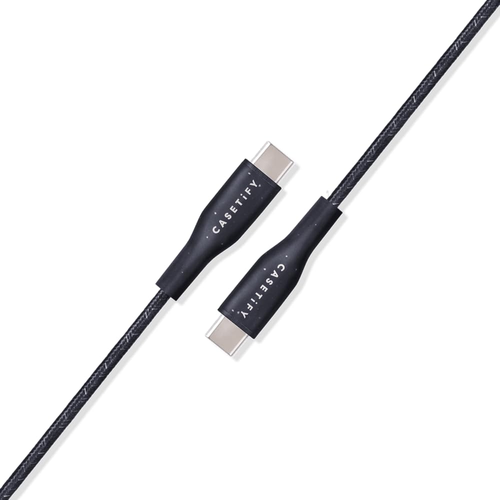 CASETiFY Powerthru USB-C to USB-C Cable (2m/6.6ft) - Black