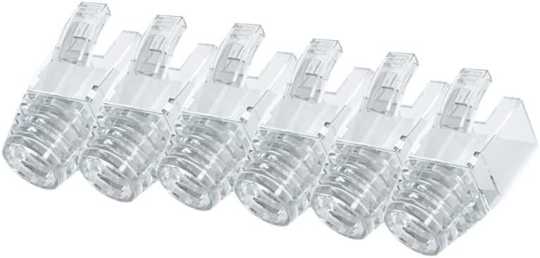 50 Pcs Cat7 Cat7A Cat8 Strain Relief Boot, RJ45 Plug Connector Cover Modular Network Plug Connector Cap Cable Connector Boots, Transparent