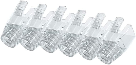 50 Pcs Cat7 Cat7A Cat8 Strain Relief Boot, RJ45 Plug Connector Cover Modular Network Plug Connector Cap Cable Connector Boots, Transparent