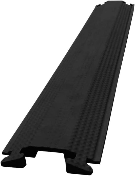 Kable Kontrol Drop Over Floor Cord Cover – 36” Inch Long 1 Channel Cable or Wire Protector – Rubber Ramp for Indoor and Outdoor Use – Black