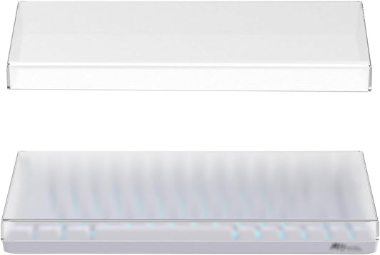 GEEKRIA 65% Keyboard Dust Cover, Acrylic Dust Cover for 68 Key Computer Mechanical Keyboard, Compatible with RK Royal KLUDGE RK68, Keychron K6, K6 Pro, Corsair K65 PRO Mini (Frosted)