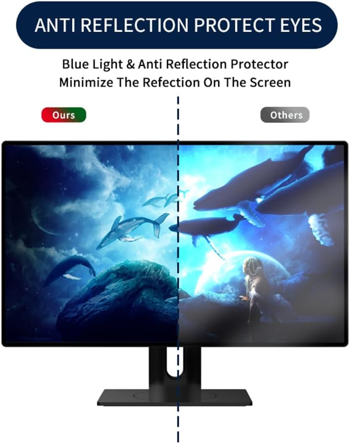 Docooler Computer Privacy Screen Filter, Hanging Screen Filter Compatible Widescreen Computer Monitor with Aspect Ratio 16:9, Anti-Glare Privacy Screen Protector for 20-32 Inch Monitor (Inch Optional)