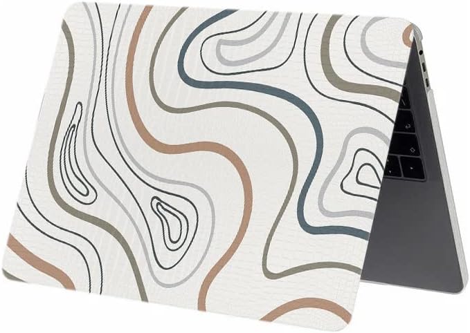 LanBaiLan Compatible for MacBook Pro 13 inch with Touch Bar 2022 2021 2020 2019 2018 2017 2016,M1 M2 A2338 A2289 A2251 A2159 A1989 A1706 A1708 Laptop Hardshell Case & Keyboard Cover, Aesthetics Line