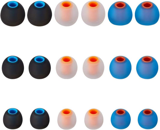 Earbud Tips Soft Silicone Earbuds Replacement Tips Fit for in-Ear Headphones(Inner Hole from 3.8mm - 4.2mm Earphones) 9 Pairs S/M/L