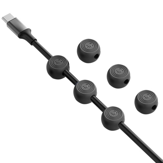 Wanheart Magnetic Cord Holders, Magnetic Cable Organizer for Desk – Multipurpose Wire Clips for Lightning, USB-C, Micro Chargers, Attach to Magnetic Surface – Office & Home Use (6 Round Clips)