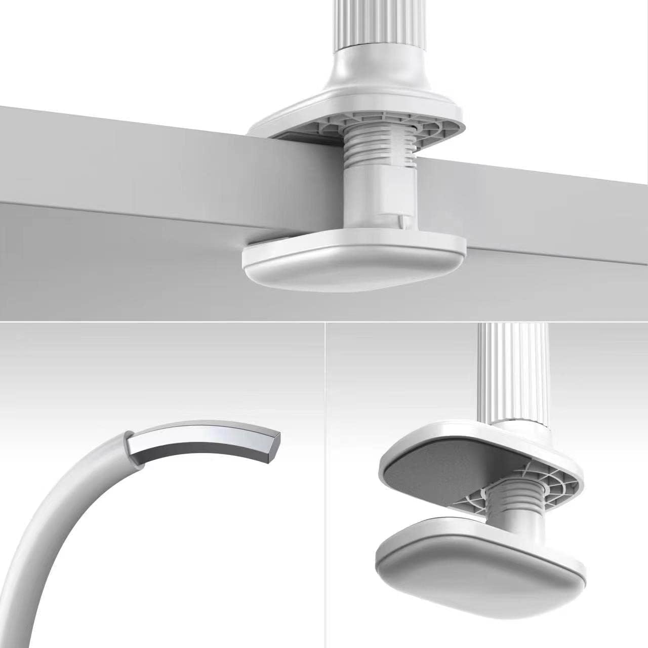 Gooseneck Tablet Holder - Flexible Stand, Tablet Holder,Cell Phone Holder,Cell Stand, Flexible Adjustable Arm in Bed for/Mobile Phone/Switch/etc, 98 cm Total Length (White)