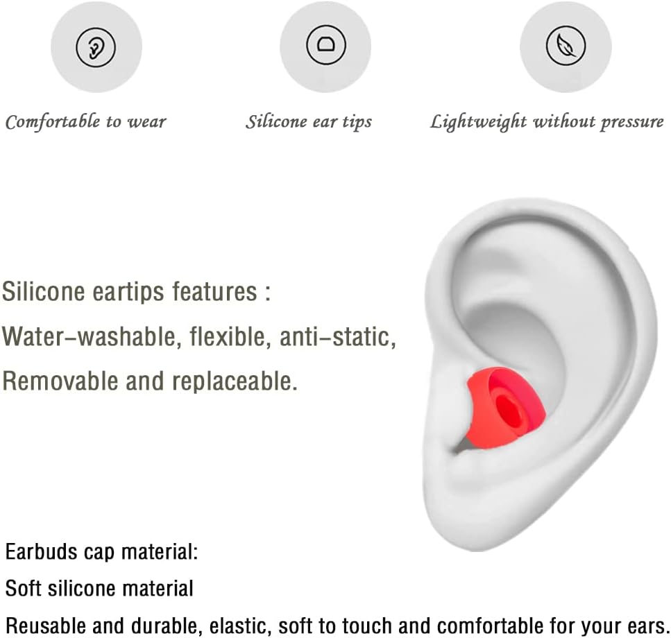 Earbud Replacement Tips Silicone Ear Tips Compatible with Powerbeats 1/2/3 Wireless Beats by Dre Headphones,4 Pairs Earbud Cap