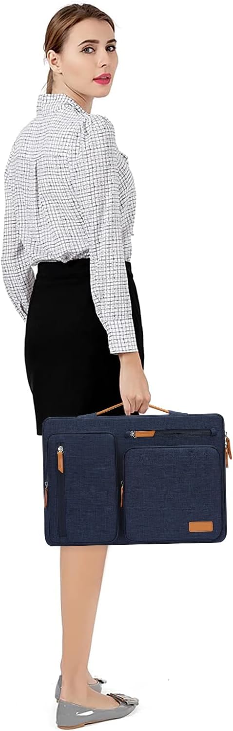 MOSISO 360 Protective Laptop Case 13 inch, 13 inch Laptop Sleeve Compatible with MacBook Air M4 M3 M2 M1 2025-2018/Pro M2 M1 2025-2016, Side Open Carrying Case with 4 Zipper Pockets&Handle, Navy Blue