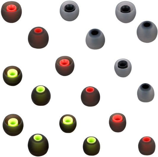 Earbud Tips Replacement Earbud Tips Ear Bud Replacement Pieces Silicone Soft and Comfortable Fit for Inner Hole from 3.8mm - 5.1mm Earphones 9 Pairs S/M/L