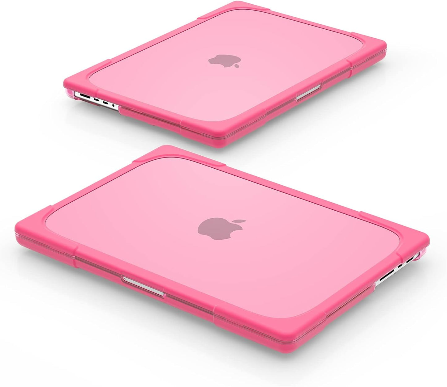 Batianda Compatible with New MacBook Pro 16 inch Case 2024 M4 Chip 2023 2021 Release with M3 M2 Pro Max, Heavy Duty Protective Plastic Hard Shell with Fold Kickstand & Keyboard Cover Protector, Rose