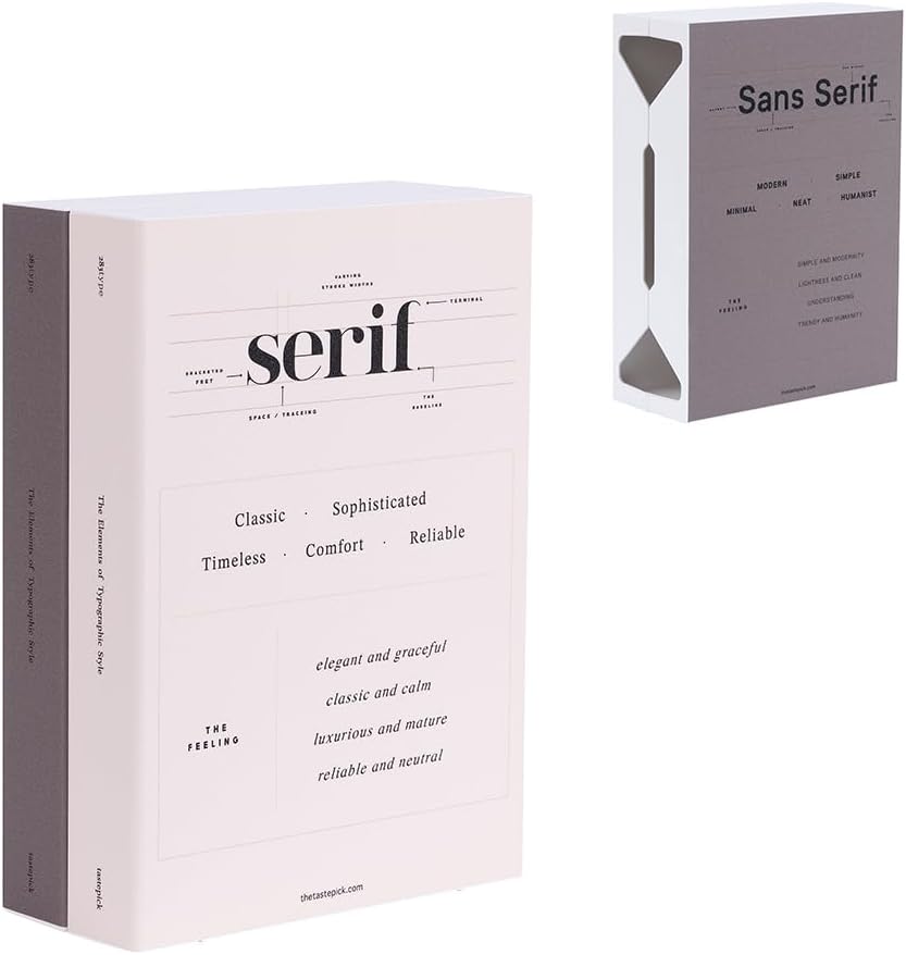 Book Shape Decorative Cable Management Box - Expandable Cable Organizer Box with Magnetic Closure for Home & Office (Serif, Standard)