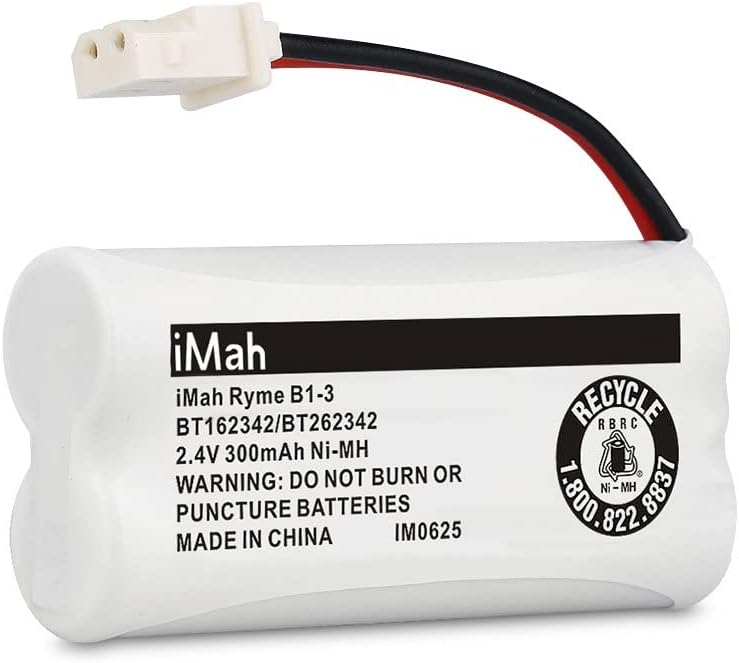 iMah BT162342 BT262342 Cordless Phone Batteries Compatible with BT183342 BT283342 BT166342 BT266342 VTech CS6114 CS6419 CS6719 AT&T EL52300 CL80111 Handset Telephone (Pack of 2)