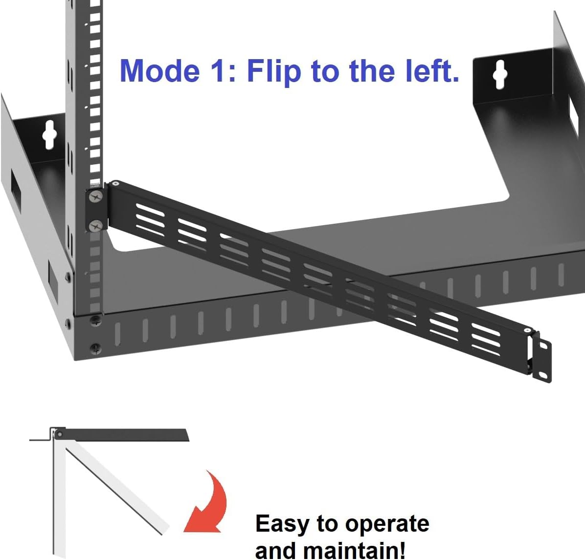 1U Hinged Vented Rack Mount Blank Panel Spacer for 19in Server Rack or Network Cabinet (1U Vented Blank Panel)