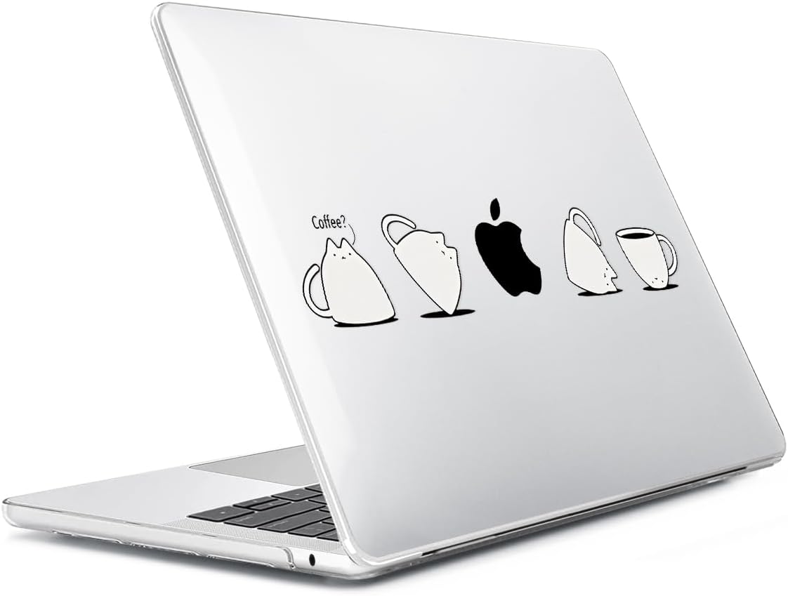 for 2025 2024 2023 2022 MacBook Air 13 inch Case M4 A3240 M3 A3113 M2 A2681 with Touch ID& 13.6" Liquid Retina Display, Plastic Hard Shell&Keyboard Cover&Screen Film&Webcam Cover, Cups