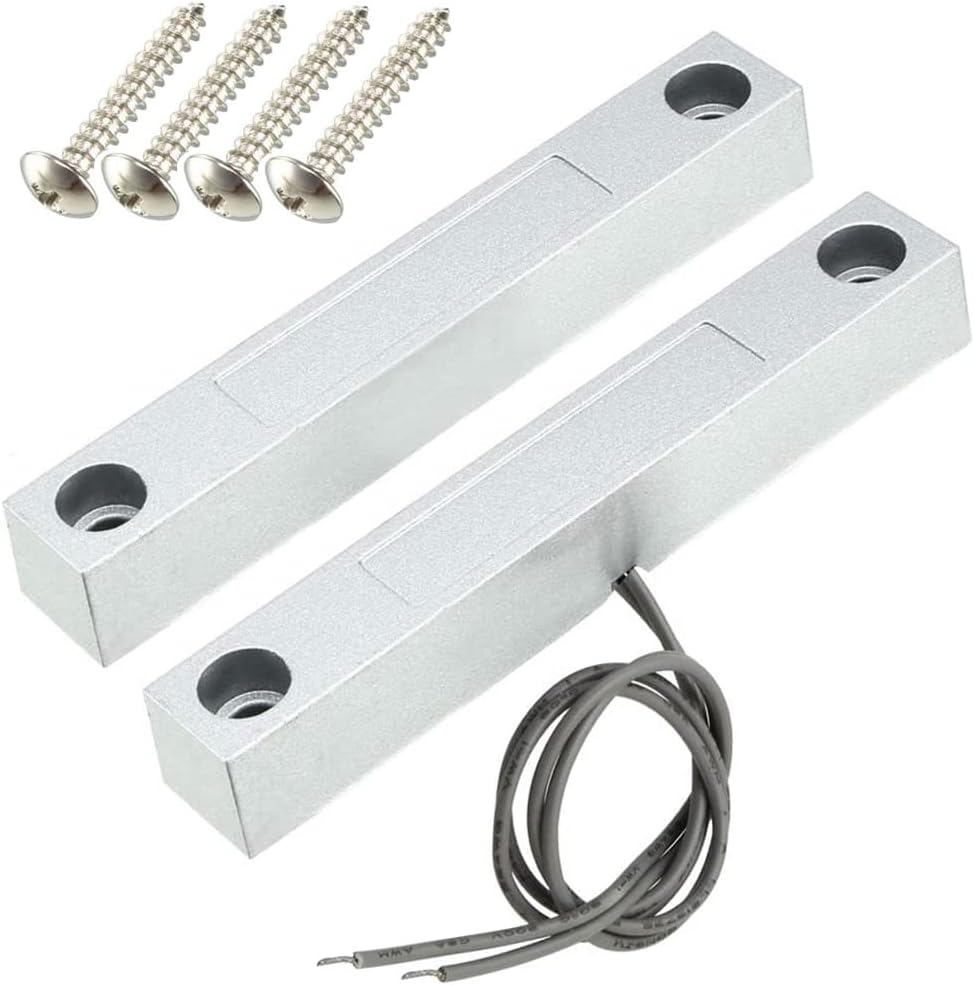 Home Security Wired Rolling Door Contact Magnetic Reed Switch MC-58 Alarm Sensor Magnetic Switch with 2 Wires for N.C. Applications