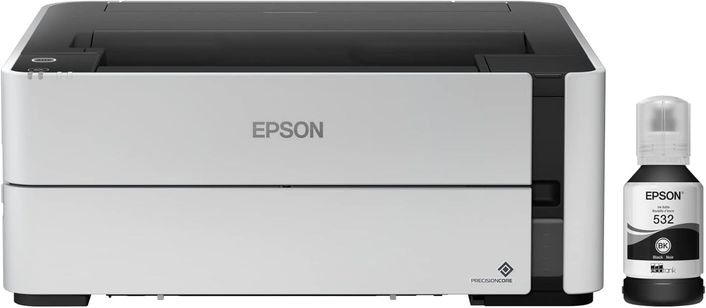 Epson EcoTank ET-4800 Wireless All-in-One Cartridge-Free Supertank Printer & EcoTank ET-M1170 Wireless Monochrome Supertank Printer with Ethernet Plus 2 Years of Unlimited Ink*,White