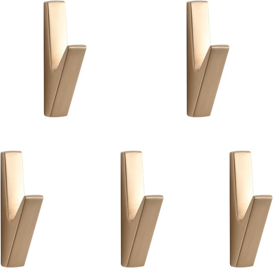 5 Pack Coat Hook,Wall Hooks,Coat Hooks Wall Mount, Metal Wall Hooks Holder for Hanging Clothes, Hats, Bags, Towels, Keys