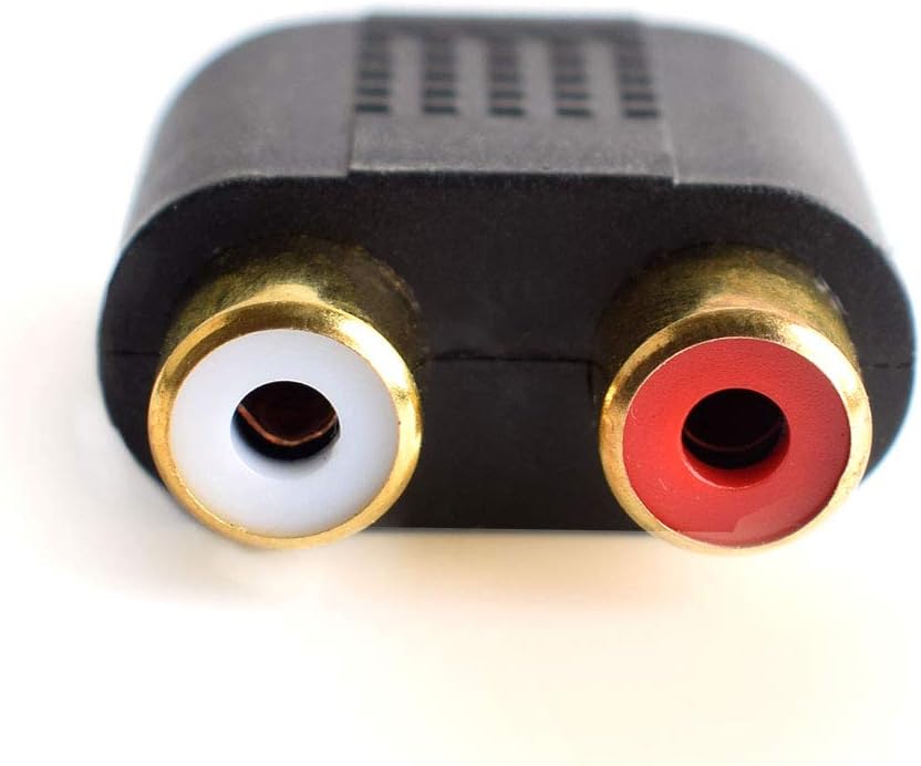 ANDTOBO 3.5 mm TRS to Dual RCA F (2-Pack), 3.5mm Stereo Male to Dual RCA Female Audio Breakout Adapter