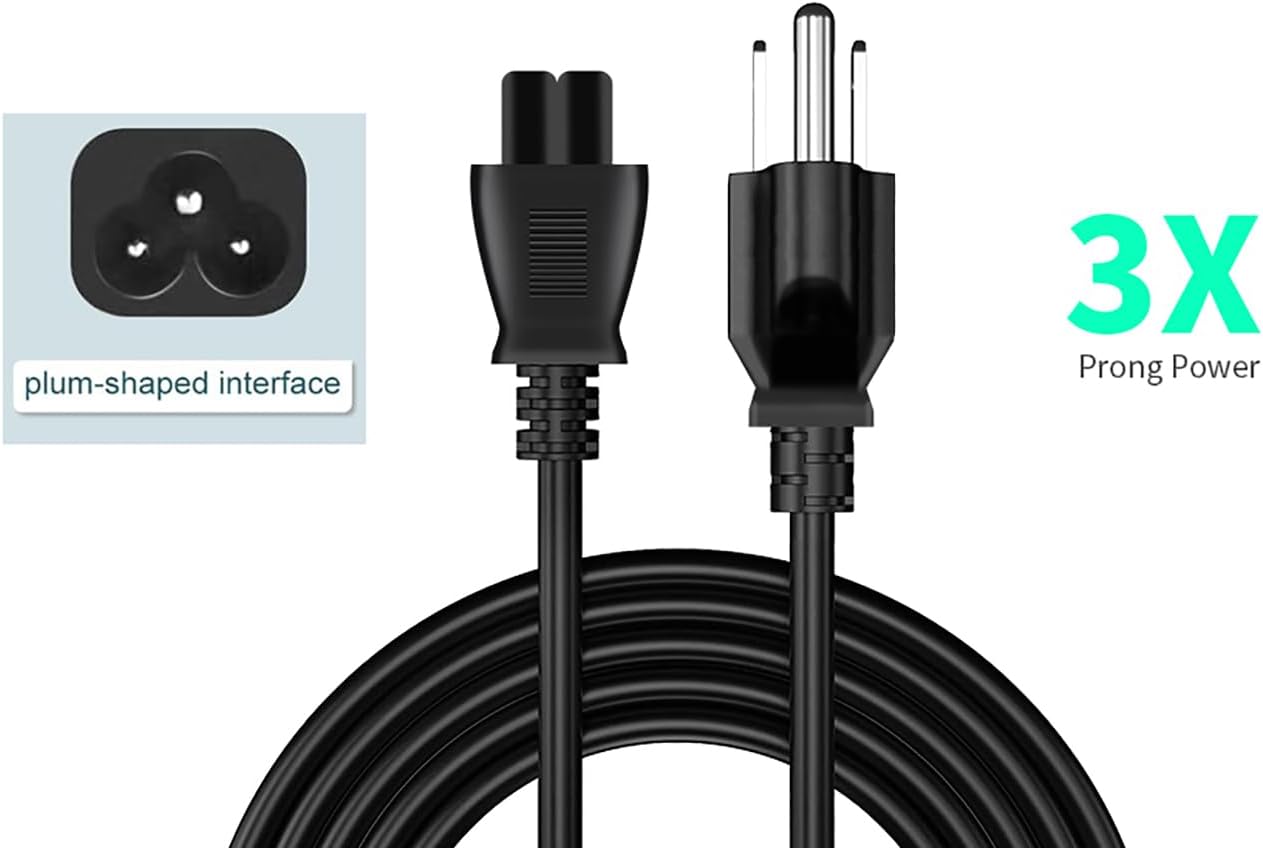 5Ft Mickey Mouse Power Cord,3 Prong Power Cord,AC Power Supply Cord,AC Adapter Laptop Notebook Computer Charger Cable.10 Aamp 125volt 120v 110v Plugs