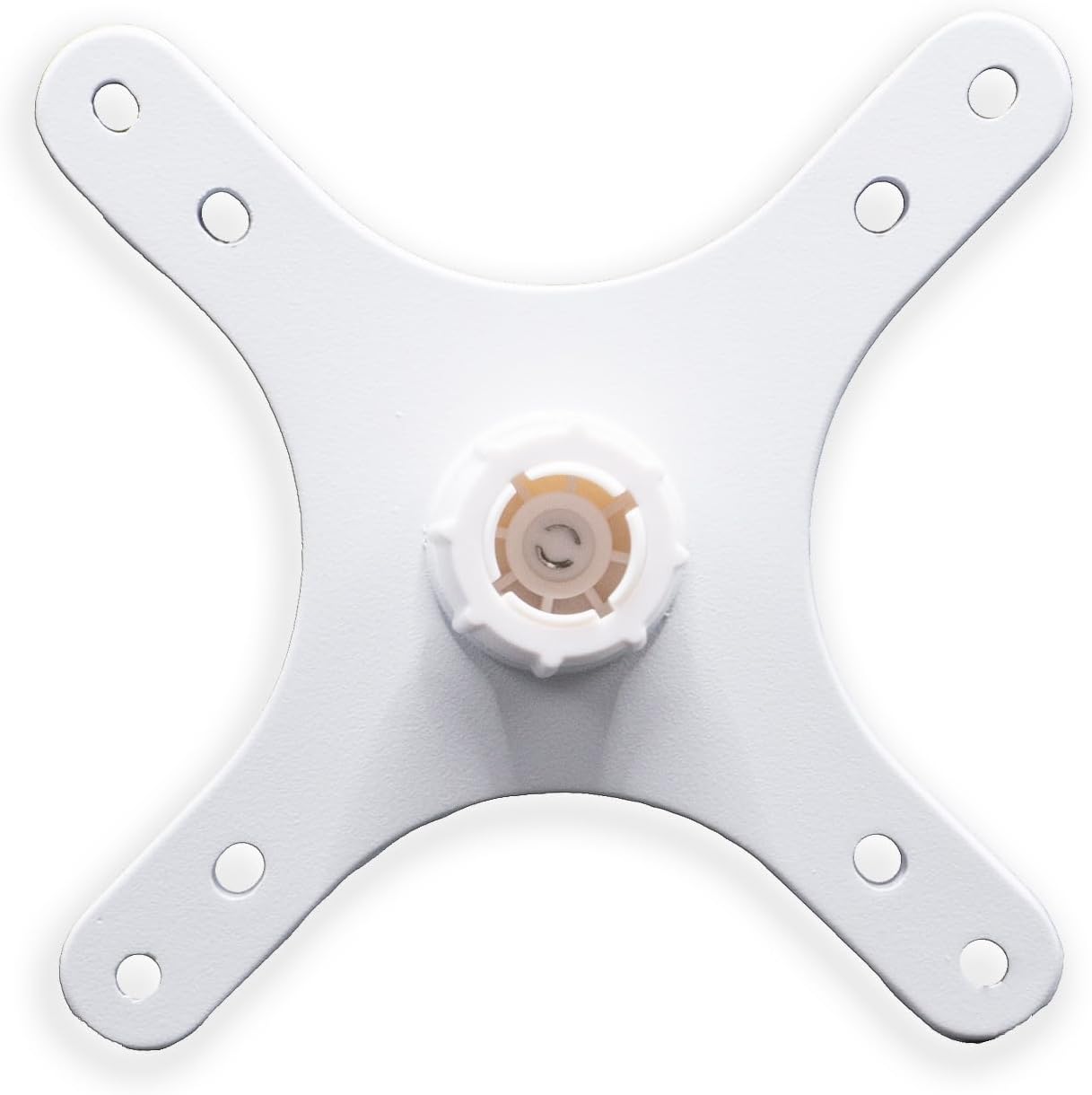 Kado Portable Monitor Stand Bracket Plate Adapter White, Wall Mount Arm Mount 17mm Ball Head to 100x100mm 75x75mm M4 Screw Set, Tripod Camera Stand for Desktop Monitor Portrait/Landscape Mode